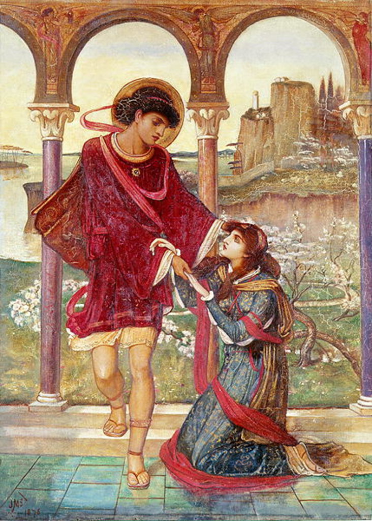 Detail of Tristan and Iseult, 1876 by John Melhuish Strudwick
