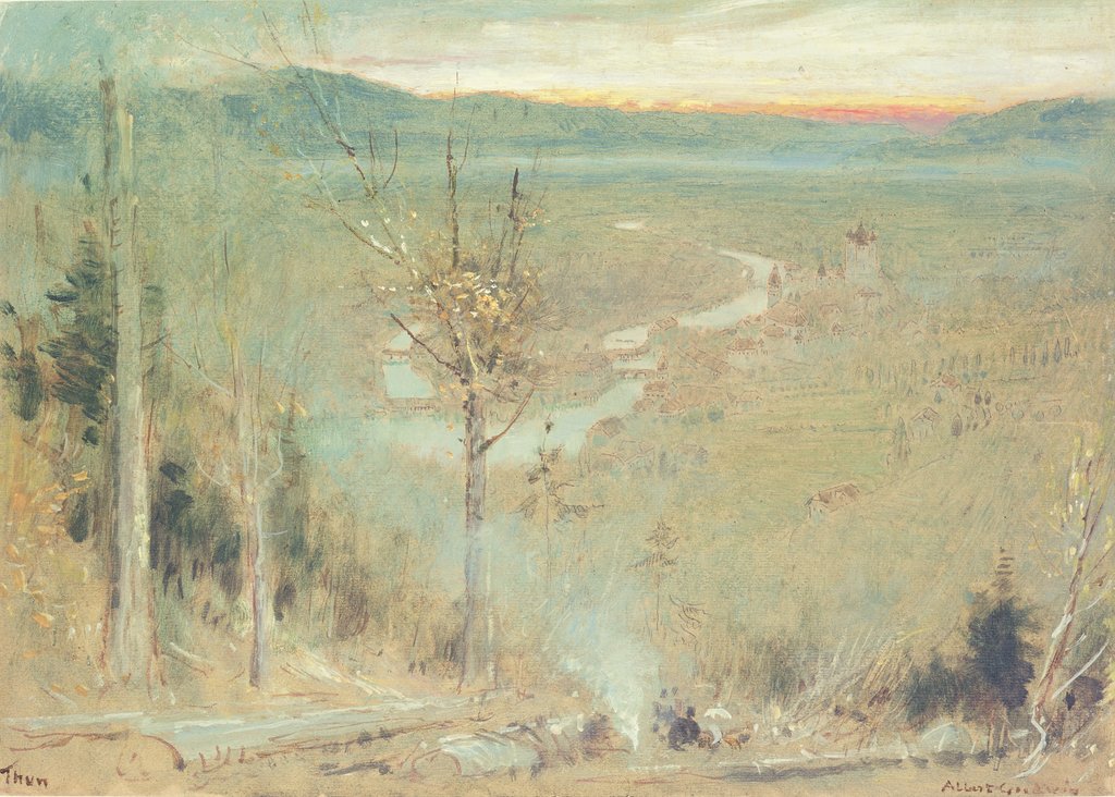 Detail of Thun, Switzerland by Albert Goodwin