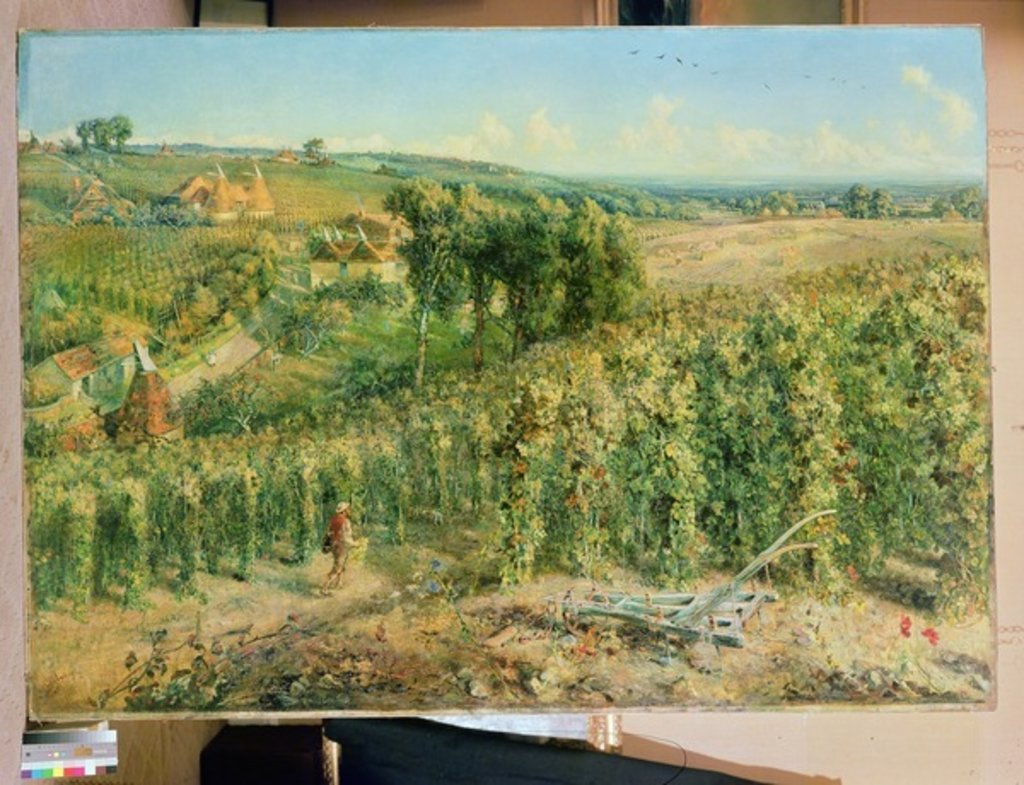 Detail of The Hop Garden by Cecil Gordon Lawson