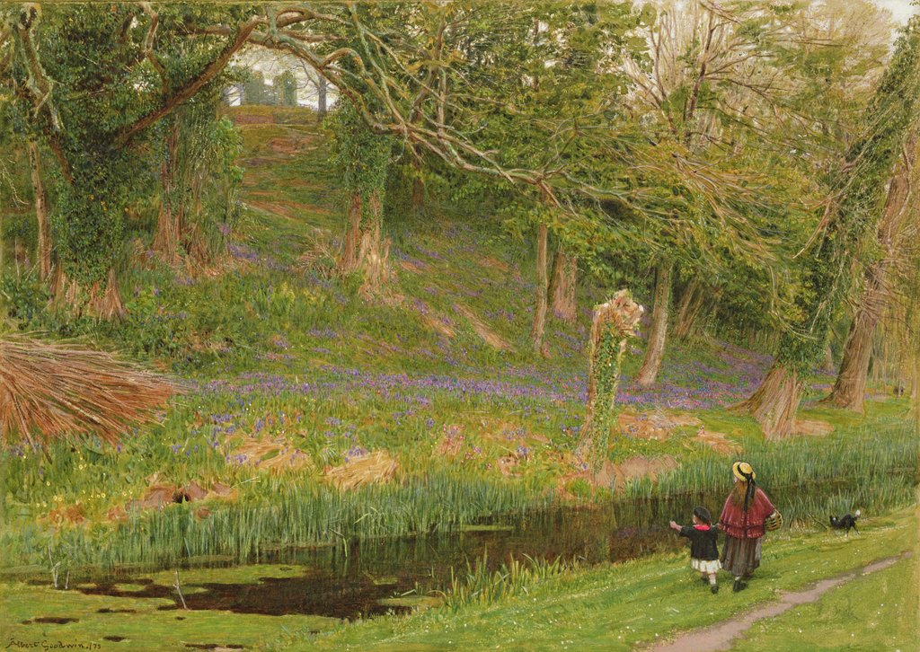 Detail of Pleasant Land by Albert Goodwin