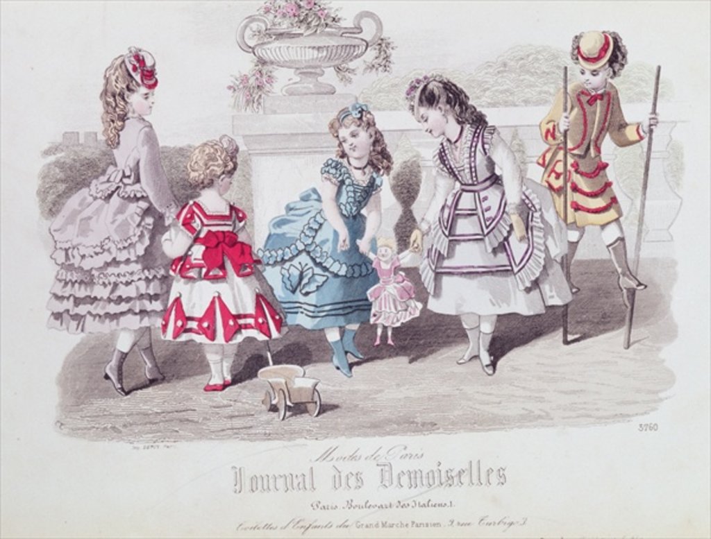 Detail of Fashions for Girls by French School