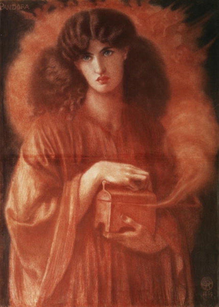 Detail of Pandora, 1869 by Dante Gabriel Charles Rossetti