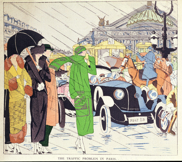 Detail of The Traffic Problem in Paris from Art-Gout-Beaute, January 1924 by French School