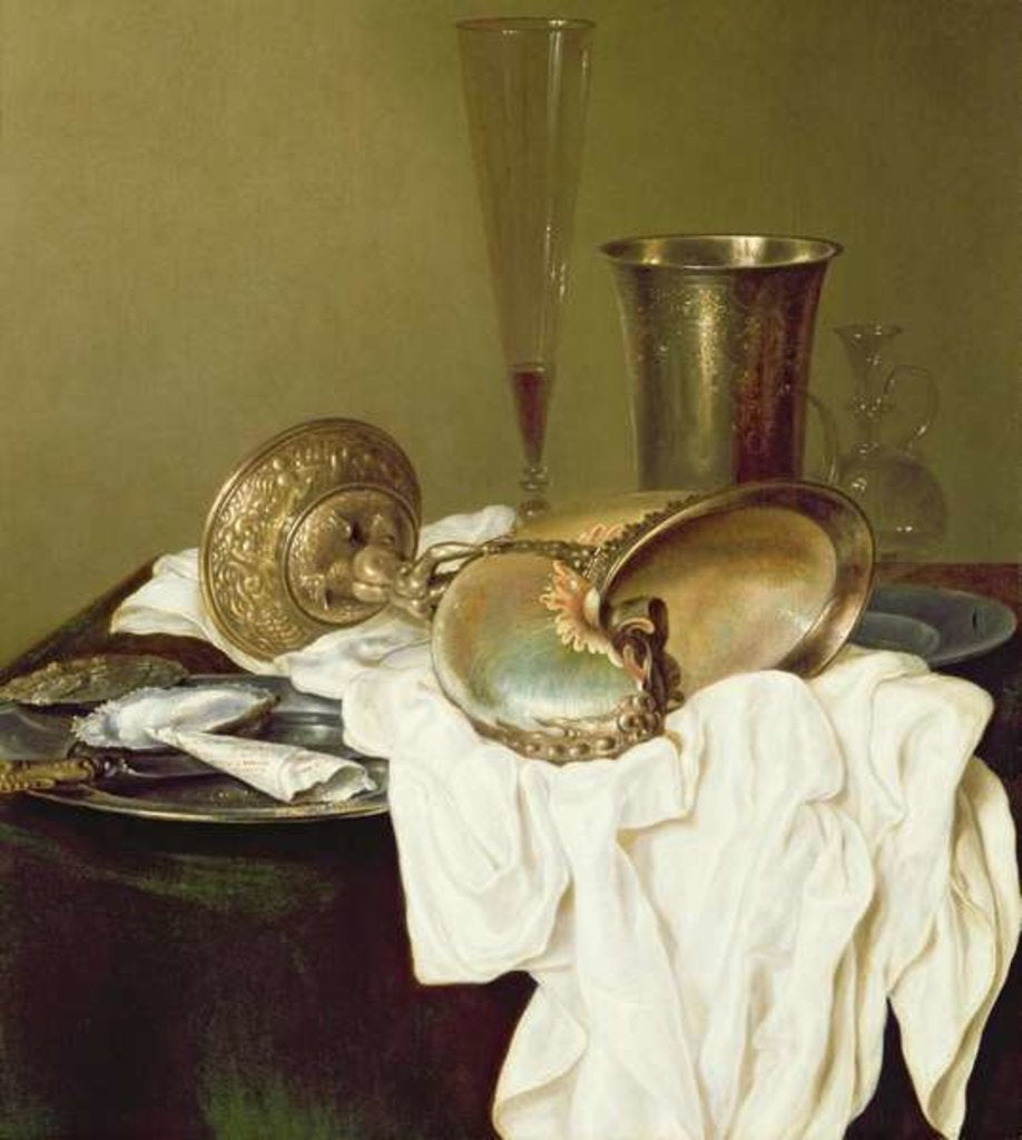 Detail of Still Life with a Nautilus Cup by Gerrit Willemsz. Heda