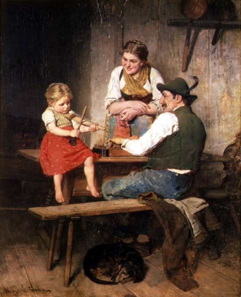 Detail of The Happy Family by Adolf Eberle