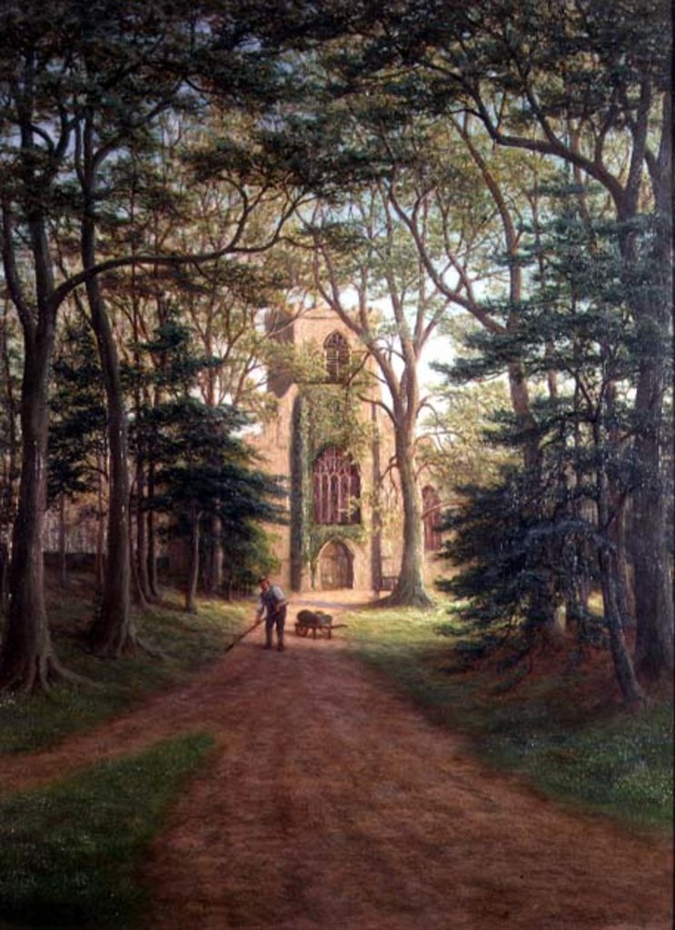 Detail of Harewood Church, Yorkshire by William Mellor