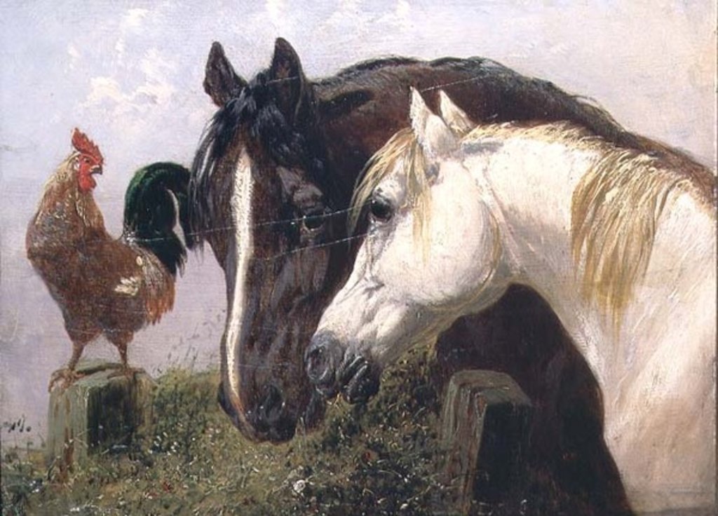 Detail of Farmyard Friends by John Frederick Herring Jnr