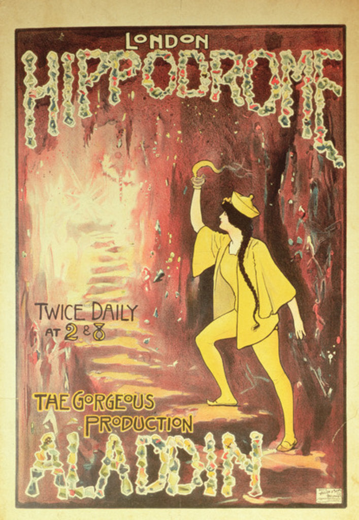 Detail of Aladdin: poster from London Hippodrome by Anonymous