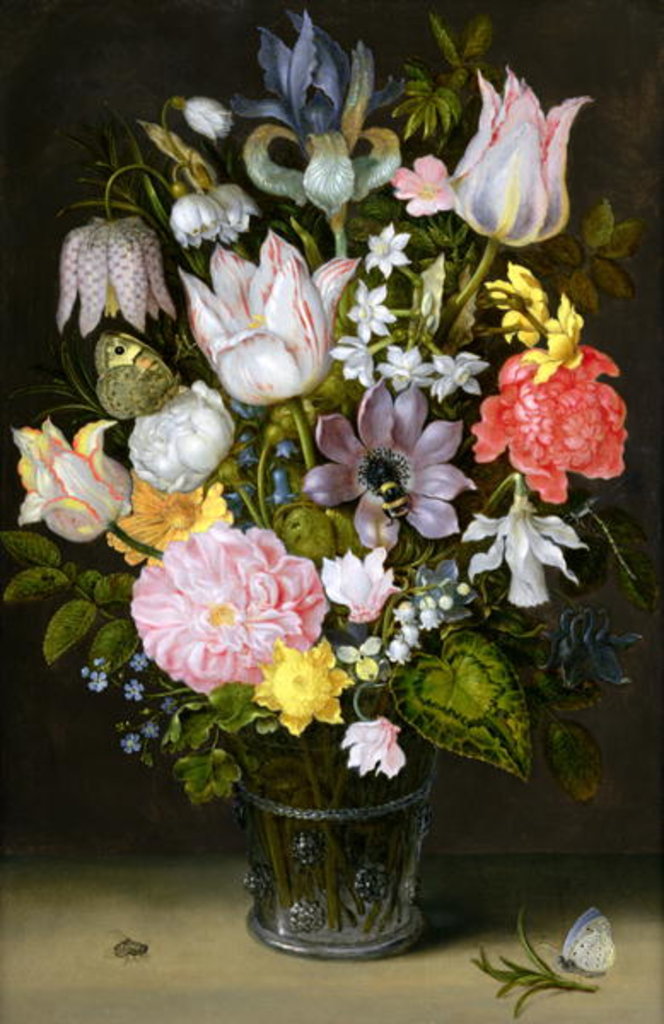 Detail of Still Life with Flowers by Ambrosius the Elder Bosschaert