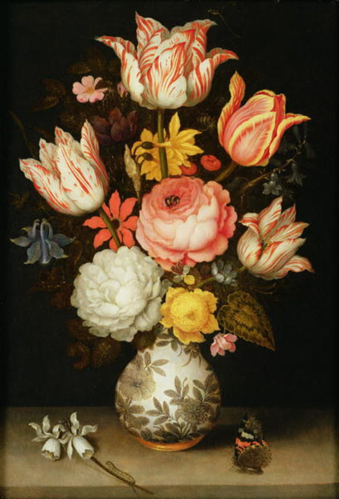 Detail of Still Life with Flowers by Ambrosius the Elder Bosschaert