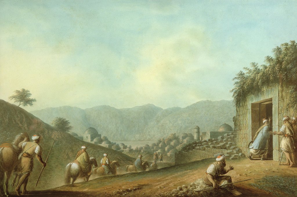 Detail of The Village of Betania with a View of the Dead Sea by Luigi Mayer
