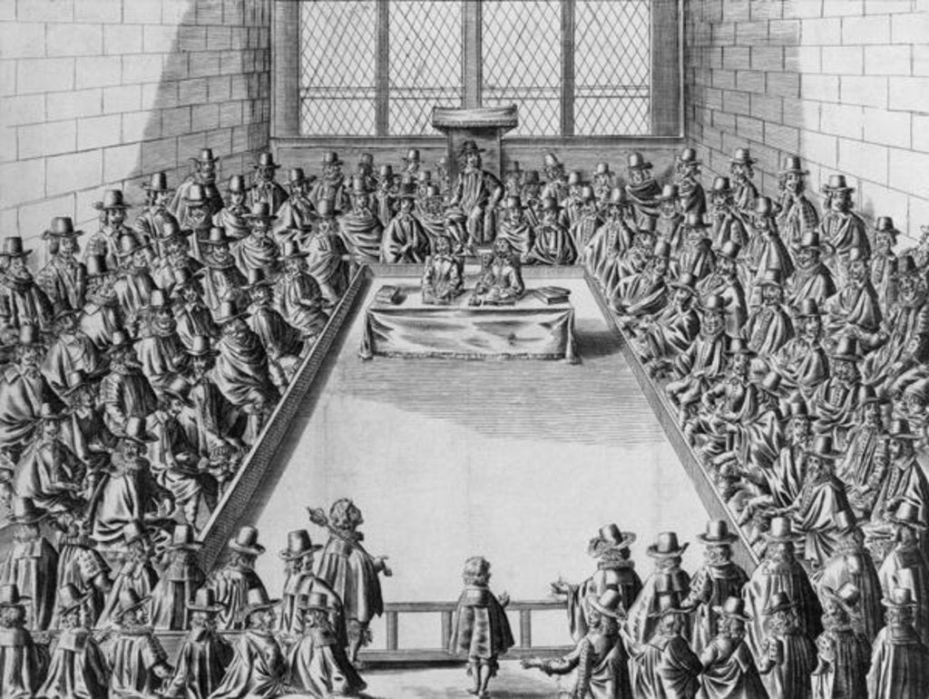 Detail of Parliament during the Commonwealth, 1650 by French School