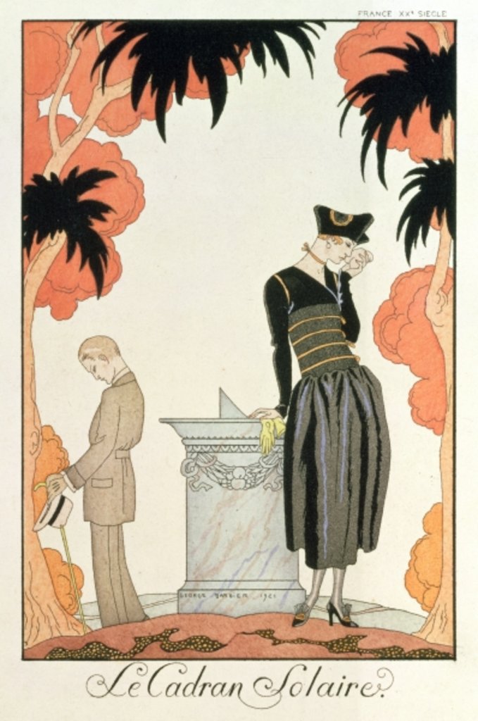 Detail of Falbalas et fanfreluches, Almanach des Modes, fashions for 1921 by Georges Barbier