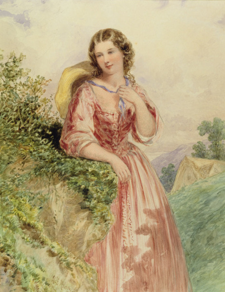 Detail of A Country Girl, 19th century by Henry Hobson