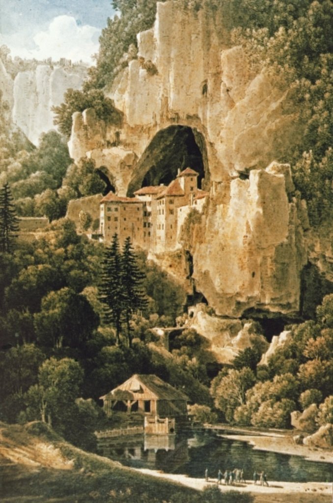 Detail of Chateau of Luegg or Predjama, near Trieste by Louis Francois Cassas