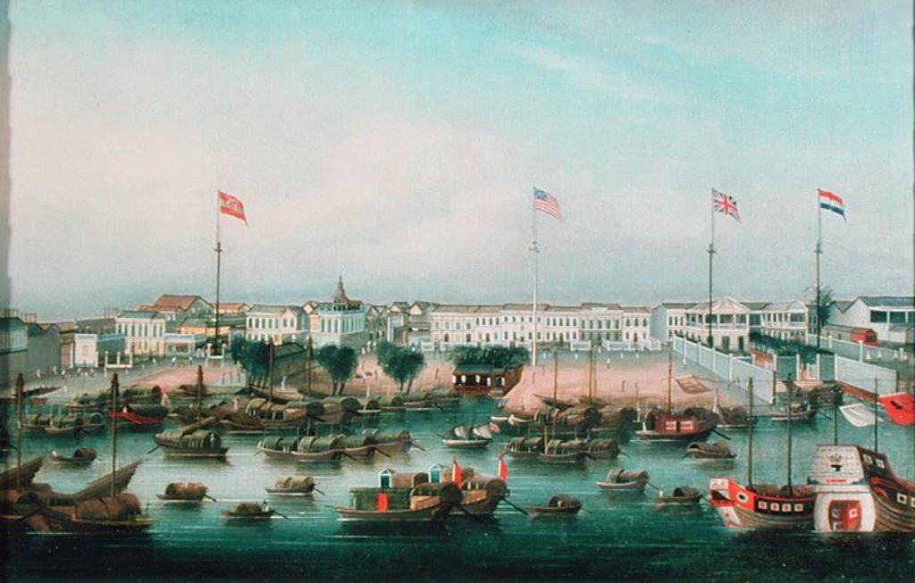 Detail of The Hongs of Canton by School Cantonese