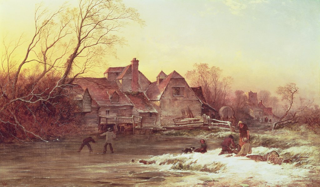 Detail of Winter Scene by Philips Wouwermans or Wouwerman