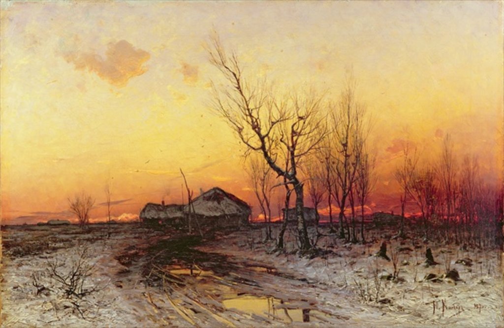 Detail of Winter Landscape by Julius Sergius Klever