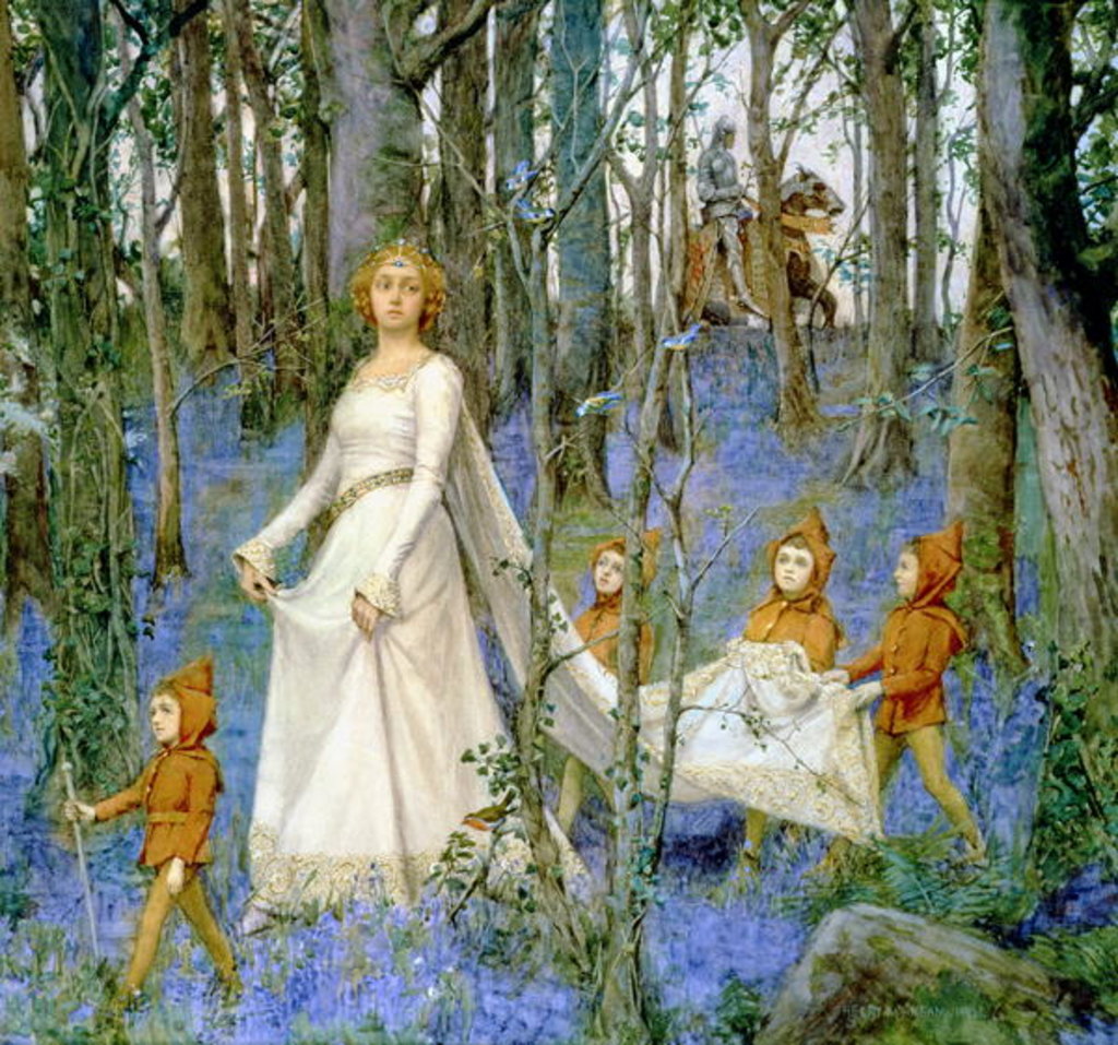 Detail of The Fairy Wood by Henry Meynell Rheam