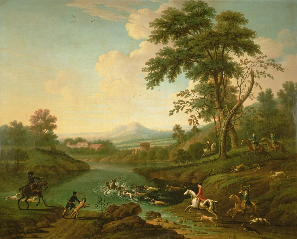 Detail of Stag Hunting by James Ross