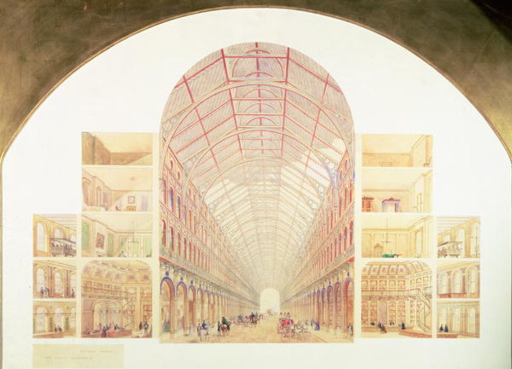 Detail of Section perspective of the proposed Great Victorian Way, c.1854 by Joseph Paxton