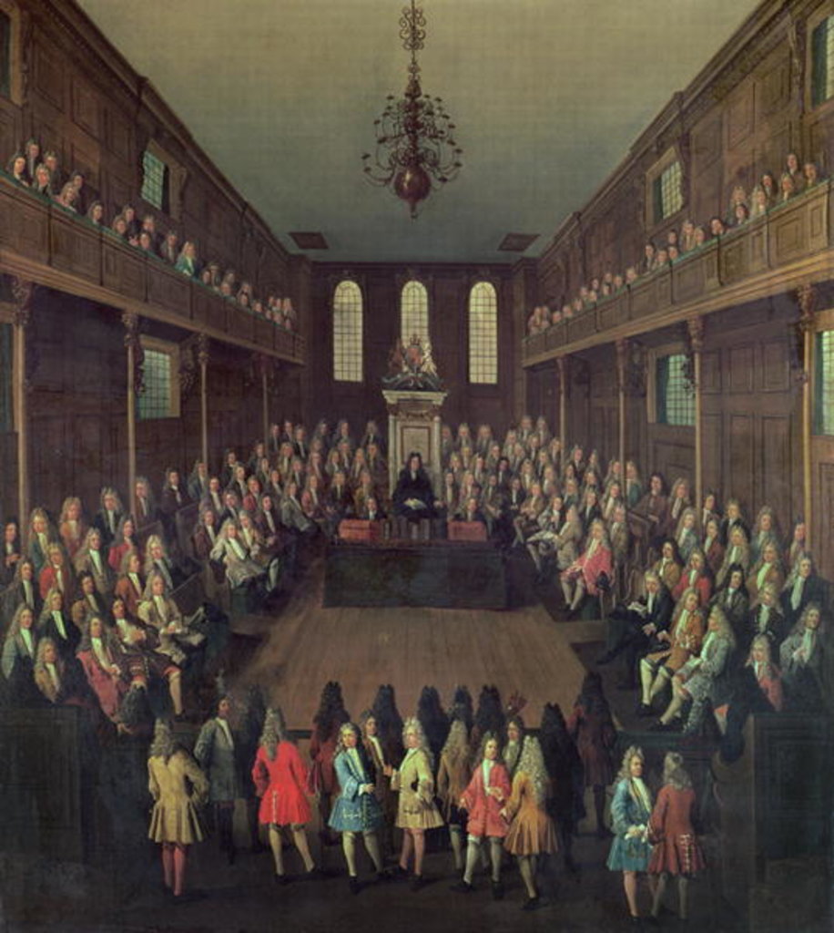 Detail of The House of Commons in Session, 1710 by Peter Tillemans