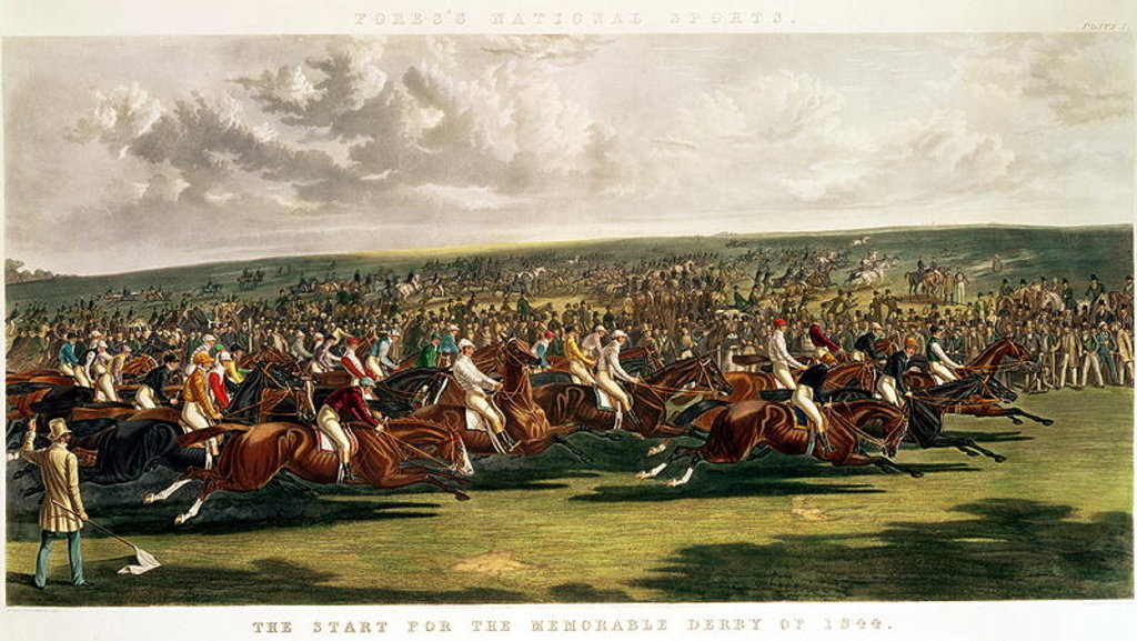 Detail of The Start of the Memorable Derby of 1844 by John Frederick Herring Snr