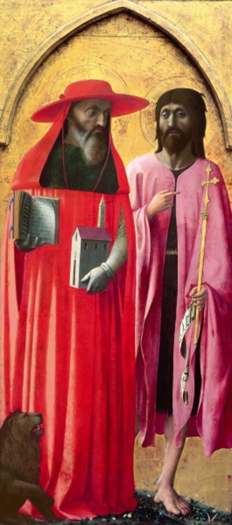 Detail of Saints Jerome and John the Baptist, c.1428 by Tommaso Masaccio