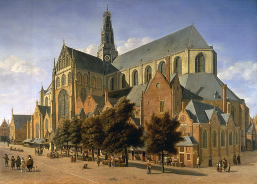Detail of Church of St. Bavo in Haarlem, 1666 by Gerrit Adriaensz Berckheyde