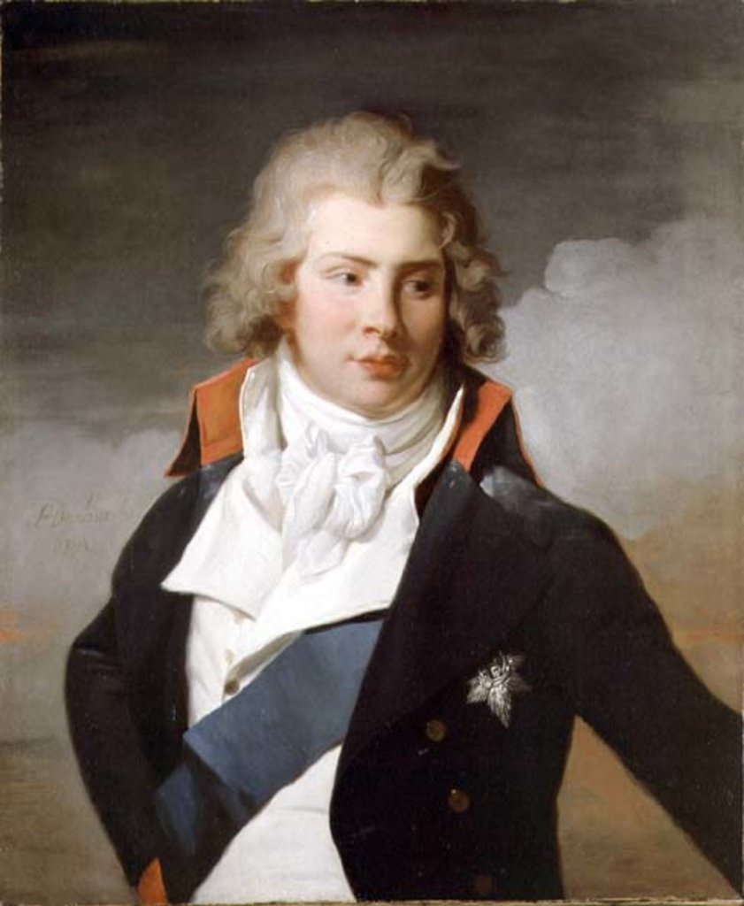 Detail of Portrait of Prince Augustus Frederick by Henri-Pierre Danloux