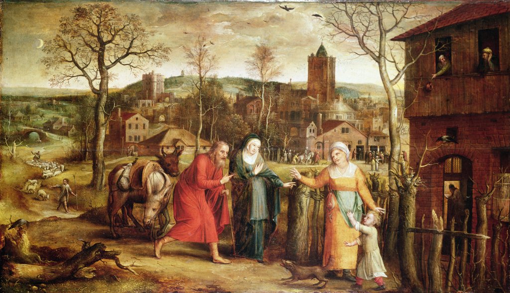 Detail of The Holy Family Turned Away from the Inn, 16th century by Jan Massys or Metsys
