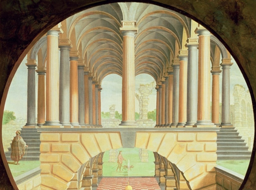 Detail of Architectural Capriccio by Jacobus Saeys