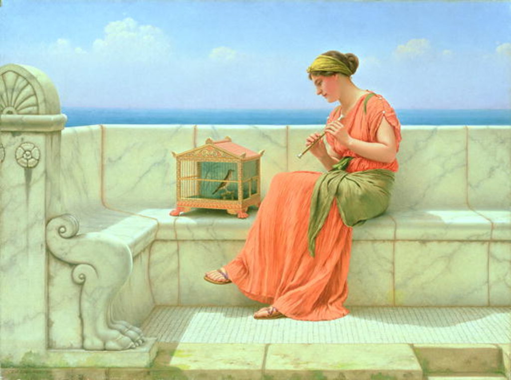 Detail of Sweet Sounds, 1918 by John William Godward