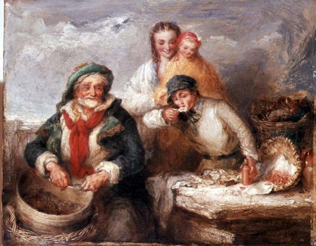 Detail of Sketch for 'Oysters, Young Sir?' by Henry Perlee Parker