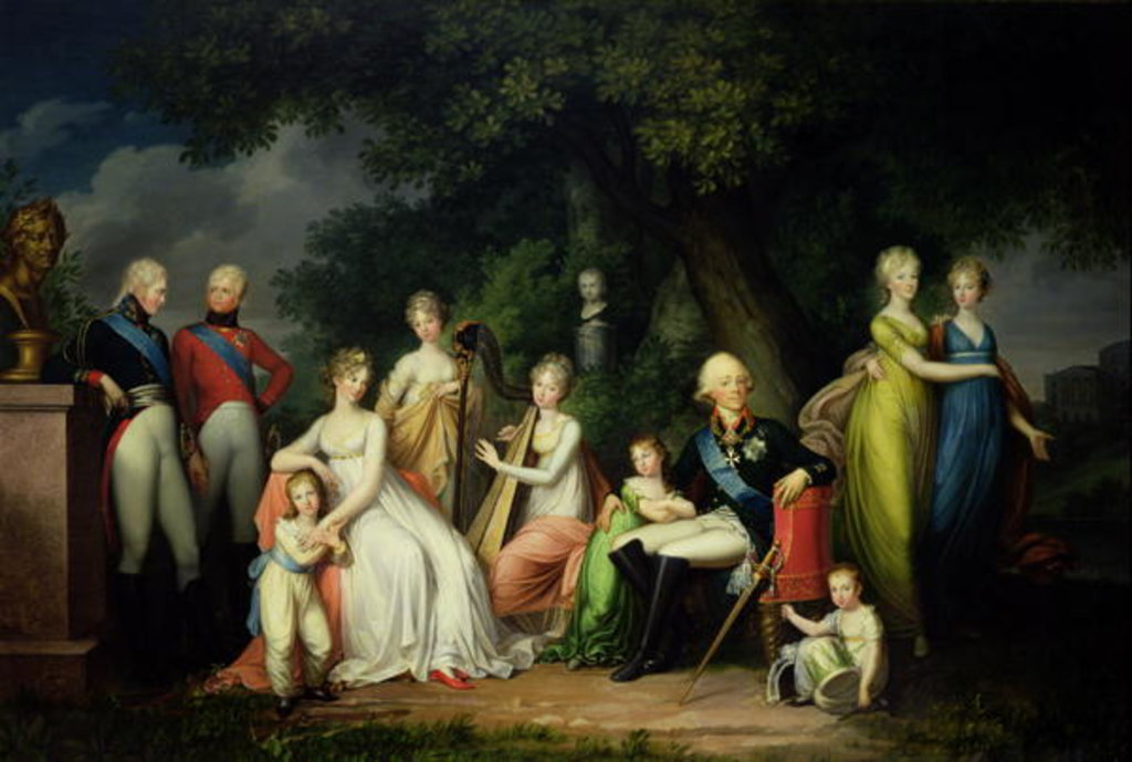 Detail of Paul I, Maria Feodorovna and their Children, c.1800 by Franz Gerhard von Kugelgen