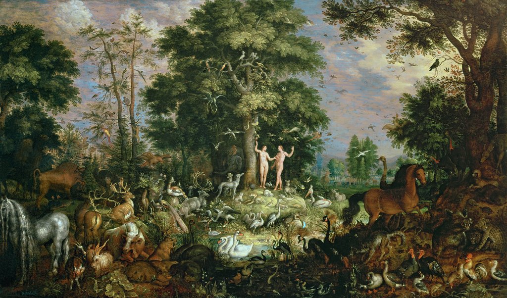 Detail of Garden of Eden by Roelandt Jacobsz. Savery