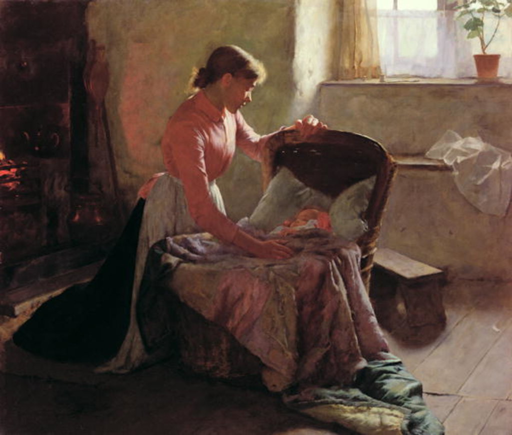 Detail of Sweet Dreams, 1892 by Edwin Harris