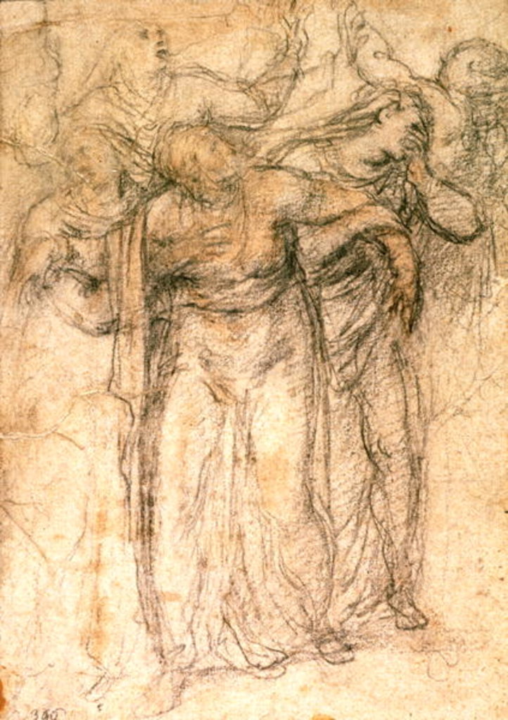 Detail of Study of Mourning Women by Michelangelo Buonarroti