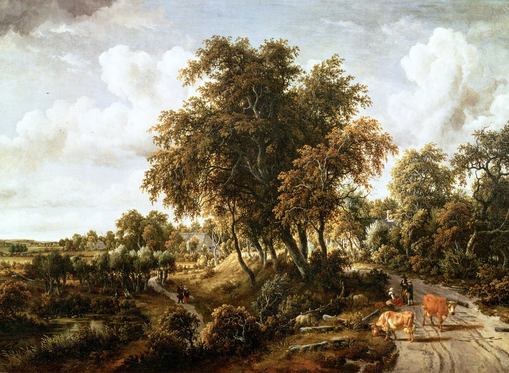 Detail of Road on the Dyke by Meindert Hobbema