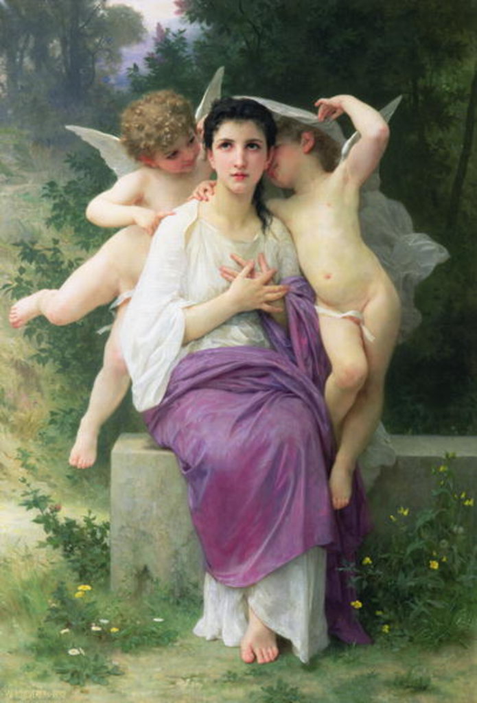 Detail of The Heart's Awakening, 1892 by William-Adolphe Bouguereau