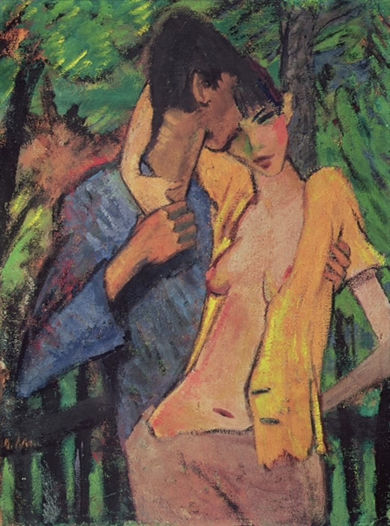 Detail of Lovers, 1919 by Otto Muller or Mueller