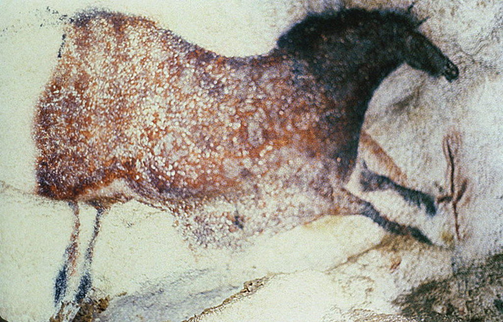 Detail of Rock painting of a galloping horse, c.17000 BC by Anonymous