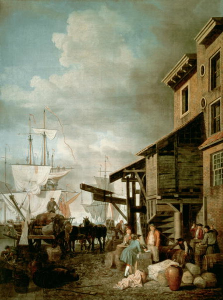 Detail of Custom House Quay by Samuel Scott