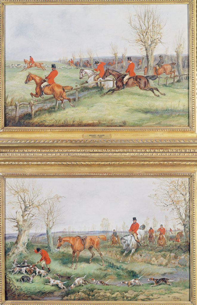 Detail of Pair of Hunting Scenes, 19th century by Henry Thomas Alken
