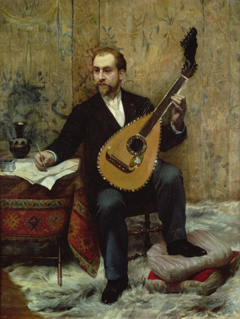 Detail of The Composer, 19th century by P.G. Archainbaud