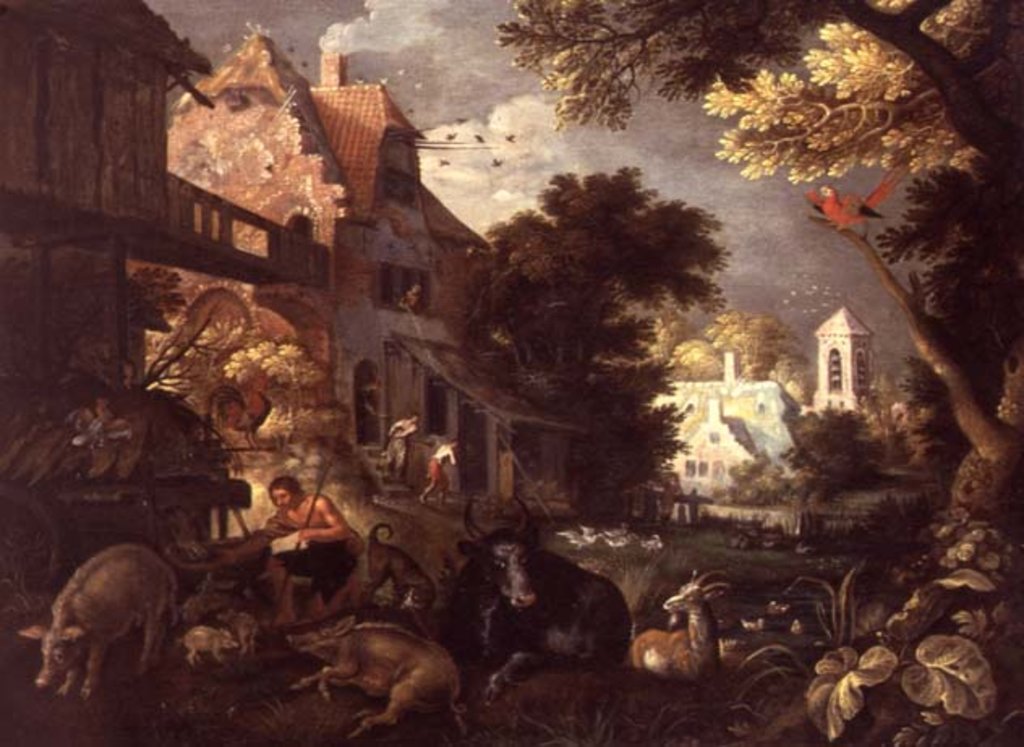 Detail of The Return of the Prodigal Son by Roelandt Jacobsz. Savery