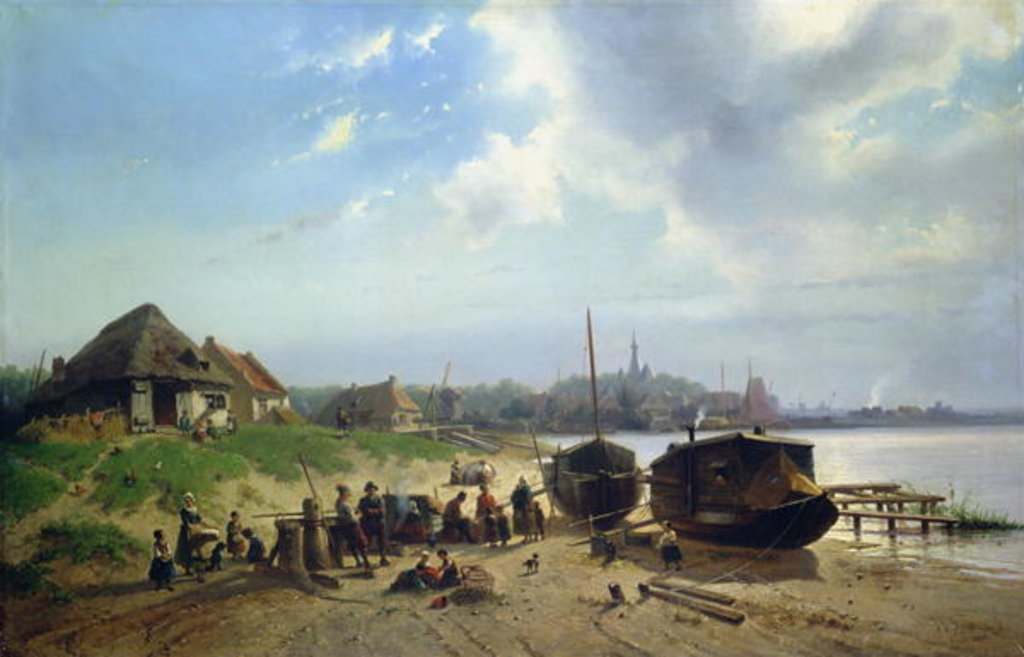 Detail of View of the Dutch Coast by Johan Gerard Smits
