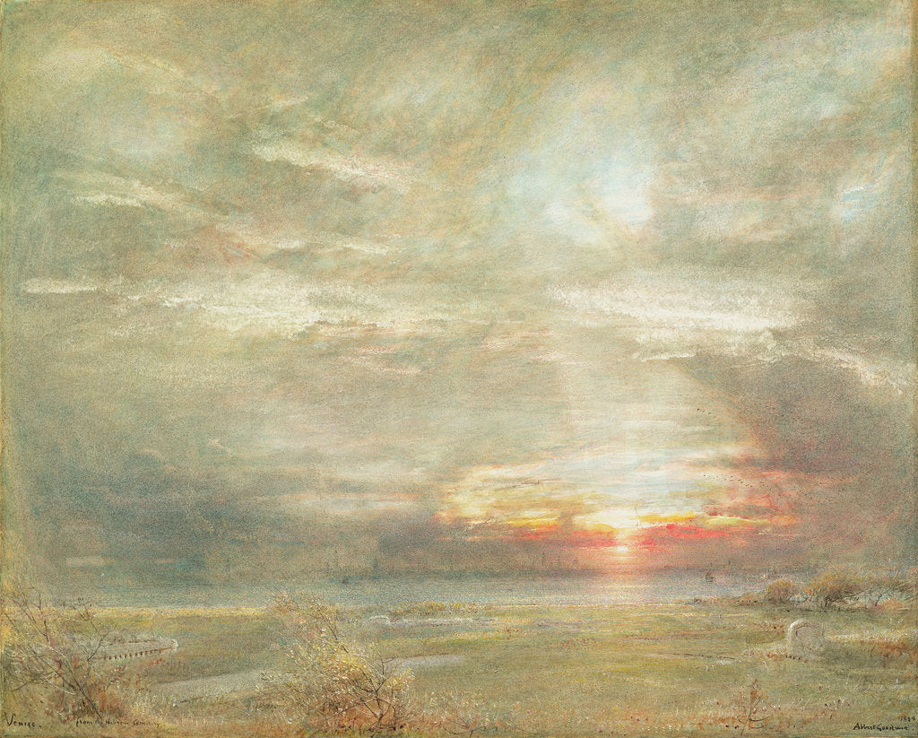 Detail of Venice from the Hebrew Cemetery by Albert Goodwin