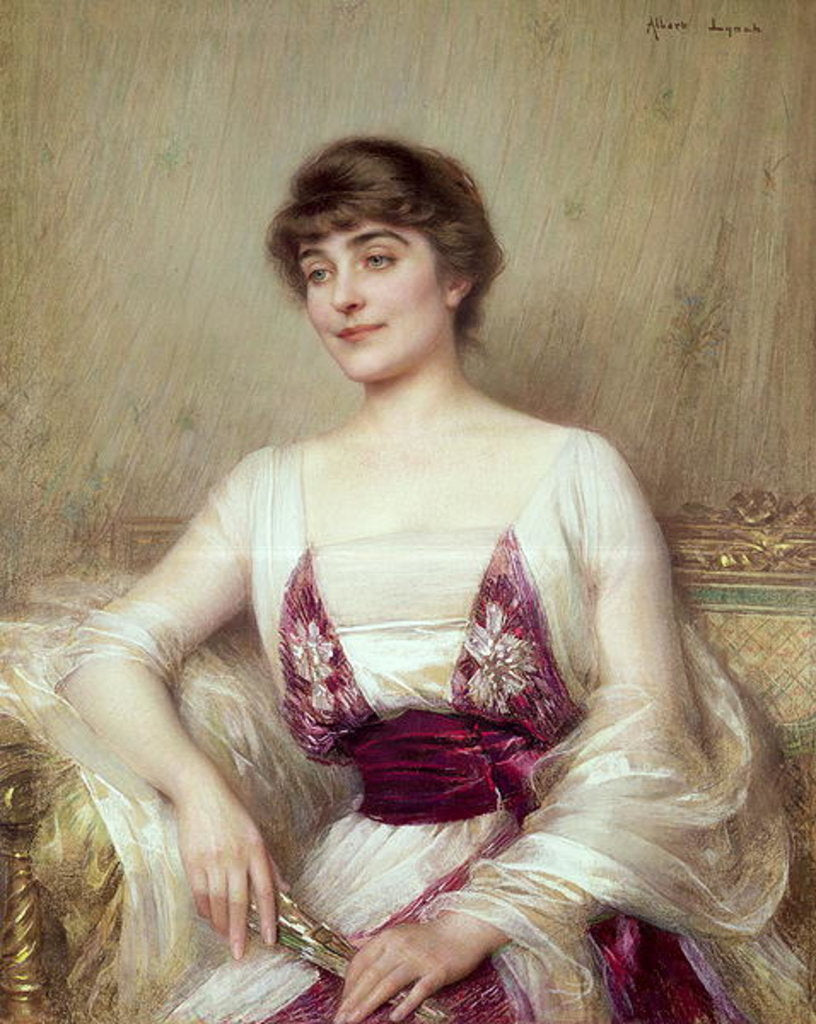 Detail of Portrait of a Countess by Albert Lynch
