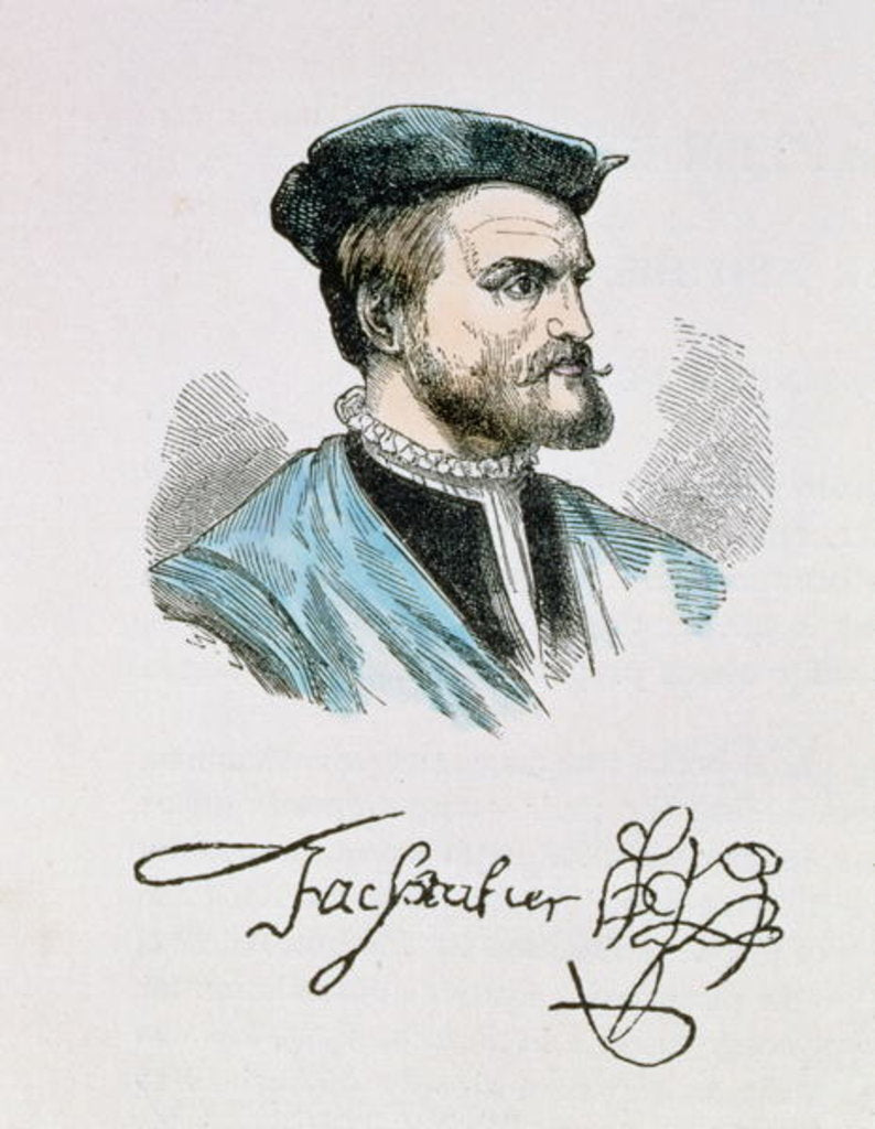 Detail of Jacques Cartier illustration from Volume IV of 'Narrative and Critical History of America', 1886 by English School